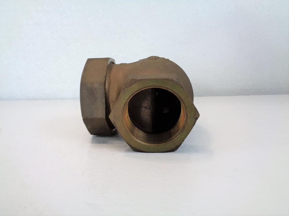 United 2" NPT Spring Lift Check Valve, 200 WSP, Bronze